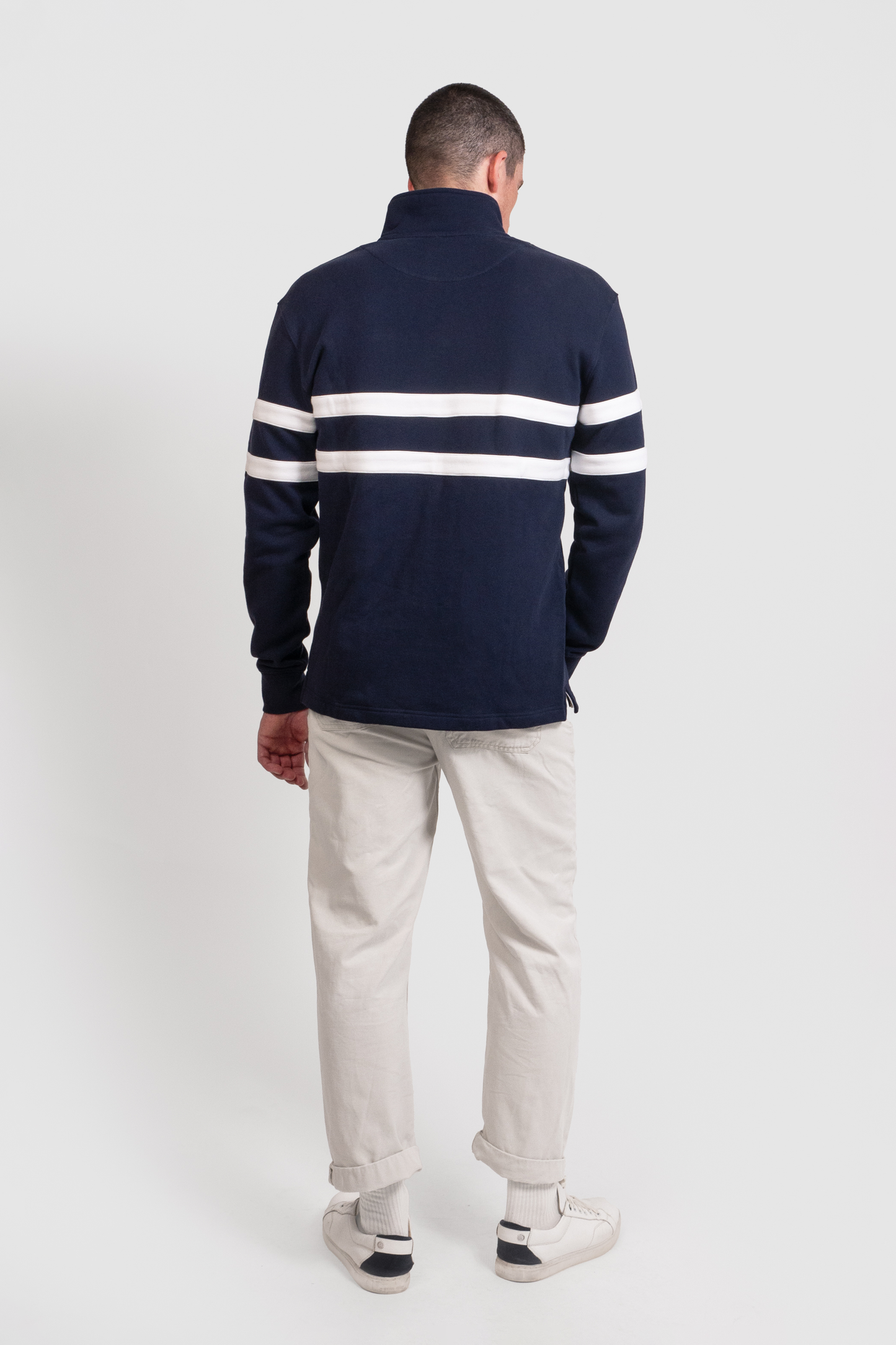 Quarter Zip Navy - unisex style.
