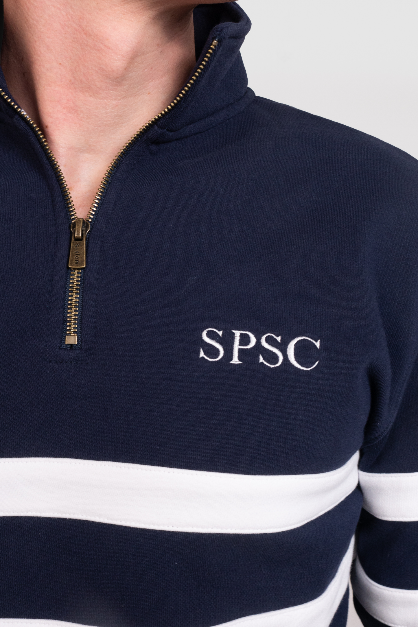 Quarter Zip Navy - unisex style.