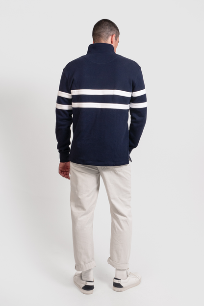 Quarter Zip Navy - unisex style.