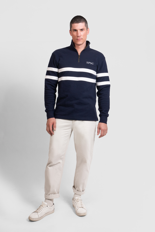 Quarter Zip Navy - unisex style.