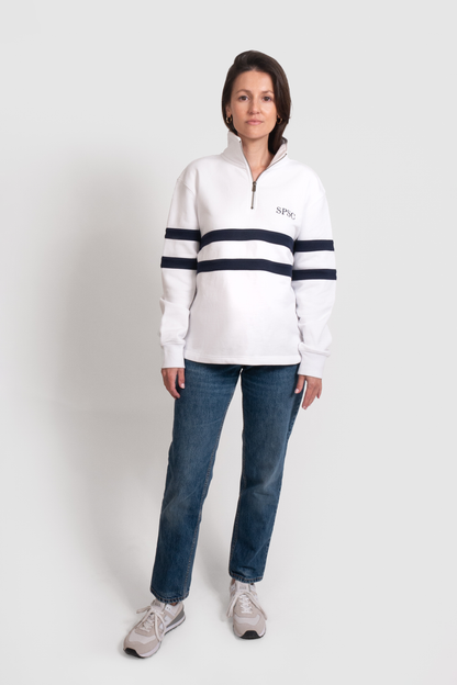 NEW Quarter Zip White - Unisex style